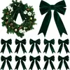 Decoración de Lazo de Terciopelo Transfronterizo Adornos Colgantes para Árbol de Navidad y Corona Decoraciones para Envoltura de Regalos Decoraciones para Fiesta Navideña, Bodas, Interiores y Exteriores