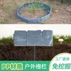 Valla de plástico con forma de L curva de imitación de piedra transfronteriza para villas de jardín, barandilla protectora para flores y plantas de jardín, fabricante en stock