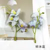 Flor Artificial 3 Ramos Colorida Orquídea Phalaenopsis Cordão DIY Material para Acessório de Cabelo Flor Falsa Guirlanda para Casa Decoração de Fotografia