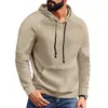 Comércio Exterior Transfronteiriço Estilo Americano Novo Tamanho Europeu Moletom Casual Masculino Jacquard com Capuz Xadrez e Bolsos Grandes
