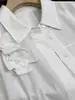 Diseñada con Elementos Florales Tridimensionales, Camisa Blanca para Mujer, Nuevo Estilo Primavera Temprana 2026, Cuello de Solapa, Mangas Largas, Elegante y a la Moda, Camisa para el Trabajo