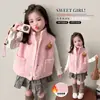 Chaleco de Oso Pequeño Suave Pegajoso Estilo Coreano para Niños Pequeños Otoño/Invierno 2026 Nueva Moda Infantil Niña Top Cálido Engrosado