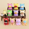 Color Sólido Zorro Dimo Bolsa Sorpresa Figura Linda Accesorio DIY Colgante Llavero Muñeca Adorno de Escritorio Piezas de Resina