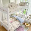 Juego de Tres Piezas de Cama para Dormitorio Estudiantil de Algodón Puro, Funda de Edredón de Algodón para Estudiante Universitario, Juego Completo de Colchón, Sábana Plana y Sábana Ajustable Seis Piezas
