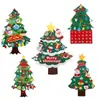 Decoração de Natal DIY Enfeites Pendurados Feltro Não Tecido Árvore de Natal Nova Árvore de Natal de Feltro Brinquedos Educativos Artesanais para Crianças