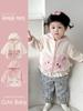 Ropa de Abrigo para Niñas 2025 Otoño e Invierno Nuevo Estilo Ropa para Niños Invierno Todo en Uno Terciopelo Engrosado Cálido Top 5539