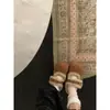 Zapatos Mary Jane de Algodón Potato para Mujer 2025 Otoño e Invierno Nuevo Estilo sin Cordones Velcro Forro Polar Cálido Botas de Nieve Zapatos Birkenstock