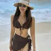 Novo Maiô de Três Peças 2026 para Mulheres, que Cobre a Barriga e Emagrece, Roupa de Banho para Férias na Praia e Fontes Termais [Envio Direto Disponível]