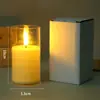 Vela LED Digital de Vidro Simulada Chama Oscilante Romântica para Casa Festa de Natal Adereços Enfeites