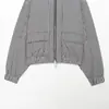 Ropa de Mujer 2026 Verano Nuevo Estilo Europeo y Americano Moda Versátil Bloque de Color Cuadros Cuello Alto Chaqueta Holgada en Color de la Imagen