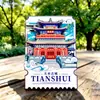 Imán de Refrigerador de Madera Tianshui Maishan Atracciones Conmemorativas de Viaje Check-In Regalos Culturales y Creativos Venta al por Mayor en el Lugar