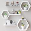 Estante de Almacenamiento de Madera Maciza Transfronterizo Selección Multicolor Tres Maceteros Hexagonales Estante de Almacenamiento para Montar en la Pared Venta al por Mayor