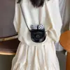 Bolsa Pequeña Elegante de Cuadros Estilo Coreano con Lazo, para Niños y Niñas, Billetera para Monedas, Accesorio para Labial, Bolsa Cruzada para Auriculares