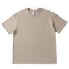 Camiseta de Algodón Puro de Peso Pesado 220g 7A con Hombros Caídos para Hombre, Color Sólido Cuello Redondo Manga Corta Antibacteriana y Repele Ácaros Camiseta Promocional