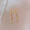 Pendientes de cadena de eslabones con borla en forma de corazón para mujer, diseño único, modernos y sencillos, dulces accesorios para la oreja estilo Instagram