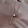Collar de Bolas de Acero de Titanio para Mujer Lujo Ligero Diseño de Nicho Sentido de Alta Gama Estilo Frío Celebridad de Internet Bola Bing Cadena de Clavícula de Moda