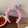 Diadema con diseño de nube y divertidos dibujos animados, con forma de nube y ojos grandes, con la parte superior de la cabeza lavada, ideal para fotos de fiestas infantiles y niñas.
