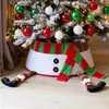 Falda para árbol de Navidad, Decoraciones de Navidad, Cubierta para base de árbol de Navidad, Falda para árbol de terciopelo con elfo de lentejuelas tridimensional, Estampado tridimensional