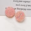 Pendientes de lentejuelas de azúcar de 17 mm con partículas de diamante redondas de colores, horquillas, parches de resina, accesorios de joyería DIY al por mayor