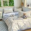 Conjunto de Cama Pastoral de Algodão Puro Quatro Peças 2025 Novo Estilo Floral Fresco Roupa de Cama Toda em Algodão Capa de Edredom Lençol Comércio Exterior