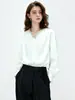 Camisa 100% lino estilo francés para mujer, nuevo top holgado otoño 2026, ropa de mujer con un toque de alta gama, camisa de mujer