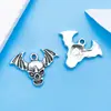 Mezcla 16 Cráneos de Halloween Antiguos Plateados con Soporte Llevando Cabeza de Flor Divertido Colgante de Aleación Accesorios Creativos para Joyería DIY