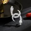 Broche em forma de cobra estilo coreano, moda simples, zircônia incrustada de diamantes, terno atmosférico, acessórios para corpete de animais