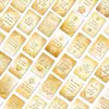 Set de Tarjetas de Felicitación Clásicas Dorado Cálido, 36 Tarjetas Únicas de Oración y Bendición, Materiales para Diario, Postales Decorativas