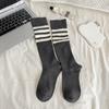 Calcetines hasta la pantorrilla Jk para Mujer Primavera y Verano Estilo Universitario Ins de Moda Rayados Deportivos Hasta la Rodilla Calcetines Largos para Mujer Presión Adelgazantes Tubo Alto