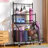 Rack de Armazenamento de Equipamentos Esportivos Domésticos Sala de Estar Suprimentos de Fitness Yoga Rack de Armazenamento de Chão Multifuncional