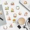 50 Pegatinas de Conejo de Huevo de Pascua Impermeables para Libro iPad Teléfono Móvil Taza de Agua Computadora Maleta Pegatinas Decorativas