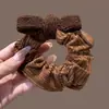 Elástico de Pelo Tejido con Lazo Elegante Coreano para Mujer, Cuerda para el Cabello de Alta Gama para Cola de Caballo Baja