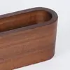 Caixa de Cartões de Visita de Madeira Maciça Porta-Cartões de Visita Personalizado para Mesa Porta-Cartões de Visita de Madeira para Recepção Suporte de Exibição de Cartões de Visita de Madeira de Faia Nogueira