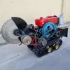 Máquina de corte de asfalto totalmente automática 35 cavalos de potência esteira controle remoto Máquina de corte de asfalto equipamento de corte com lâmina dupla