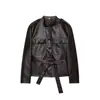 Ropa europea y americana para mujer transfronteriza, bestseller de AliExpress, chaqueta bomber de imitación de cuero de cuello redondo de moda francesa
