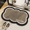 Alfombrillas de Piso de Lino Simples, Felpudos de Puerta de Baño de Barro Diatomeas, Antideslizantes para Baño del Hogar, Absorbentes de Agua, Alfombrillas Fáciles de Cuidar