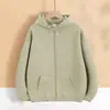 Jaqueta Camisa Cardigan Pérola Transfronteiriça Ombro a Ombro Zíper Suéter com Capuz Personalização Logotipo Grupo Corporativo Uniforme