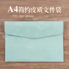 Bolsa de Documentos de Cuero A4A5 Maletín de Negocios Engrosado Bolsa de Almacenamiento para Contratos y Facturas Gran Capacidad Logo Imprimible Venta al por Mayor