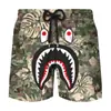 Pantalones cortos de verano transfronterizos nuevos con estampado digital 3D de cabeza de tiburón, para pareja, hombres y mujeres, marca de moda japonesa, pantalones de playa
