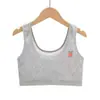 Roupa íntima de desenvolvimento para meninas no verão, regata pequena de camada dupla, para meninas de 7 a 14 anos, adequada para alunas do ensino fundamental e médio, algodão puro, evita que apareça