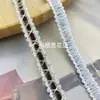 Acessórios para Roupas Femininas com Renda Cruz em X Tecida de Veludo Inspirada na Chanel Estilo Coreano DIY Punho Qipao Materiais para Vestuário
