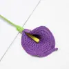 Flor de Hilo Simulado Crochet Hecho a Mano Ramo de Crochet Lirio Calla Flor Tejida a Crochet Floral Crochet Flor Hecha a Mano