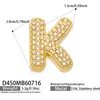 Collar Colgante Misterioso y Lujoso con Circonitas Incrustadas y 26 Letras Inglesas, Acero Inoxidable Chapado en Oro de 18k, Collar de Joyería para Mujer
