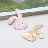 Tenedor cuchara de dibujos animados conejito principito rosa roja aleación colgante accesorios para joyería DIY colgante de llavero