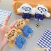 Overoles Creativos Gafas Cachorro Broche Muñeca Llavero Colgante Alto Grado Lindo Mochila Decoración Regalo Al Por Mayor