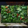 Pared de plantas artificiales personalizada, decoración de césped de plantas verdes para centros comerciales interiores y hoteles, paisajismo de fondo, flores artificiales, césped artificial
