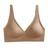 Sutiã feminino sem costura plus size transfronteiriço, modelo fino, levanta os seios laterais, sem aro, anti-queda, suporte macio, sutiã de comércio exterior