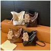 Bolso Bandolera Minimalista con Cadena Texturizada para Comercio Transfronterizo, Bolso de Hombro de Moda para el Trabajo, Bolso Cubo para Mujer, Estilo de Nicho de Moda