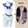 Lencería Sexy, Sexy y Divertida, No Necesita Quitarse la Ropa Interior, Uniforme JK con Abertura, Traje Sexy para Juegos de Rol 964