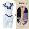Lencería Sexy, Puro Deseo, Traje de Marinero Bidimensional, No Necesita Quitarse, Uniforme JK con Abertura, Traje Sexy de Rol 81